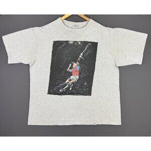 Vintage 80's 90's Terry Rose Tennis Art Crazy Shirt Hawaii XL Grey Shirt Rare